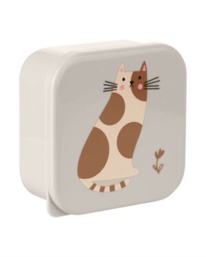 Lancheiras 4 unidades Kitty Cat Grey Kikkaboo - Image 4