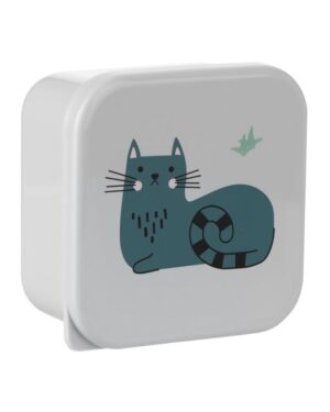 Lancheiras 4 unidades Kitty Cat Grey Kikkaboo - Image 2