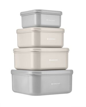Lancheiras 4 unidades Kitty Cat Grey Kikkaboo