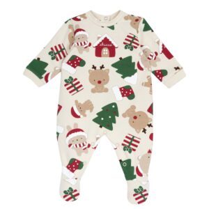 Babygrow Natal com abertura no interior da perna Chicco