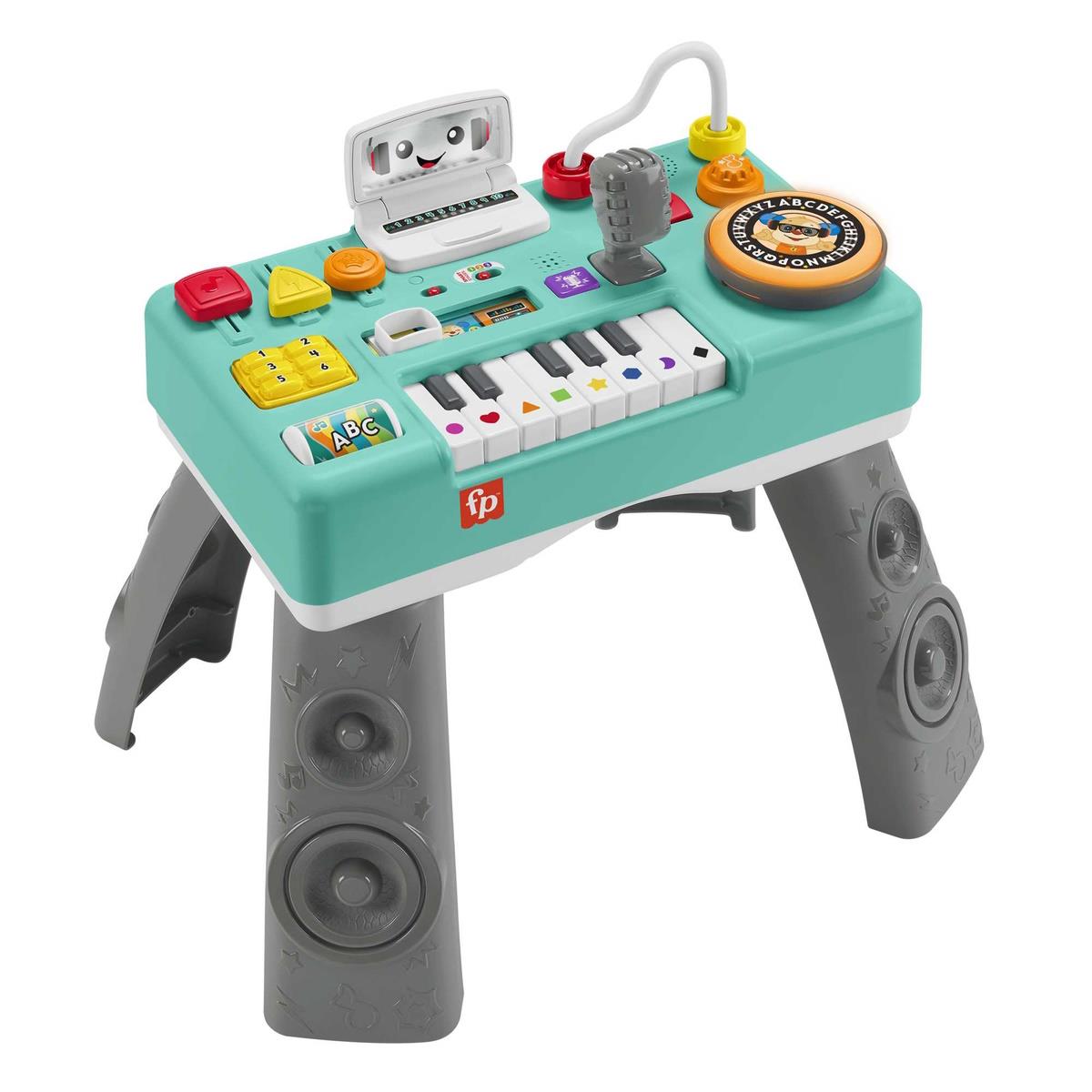 Mesa de mistura DJ musical com atividades, luzes e sons Fisher Price