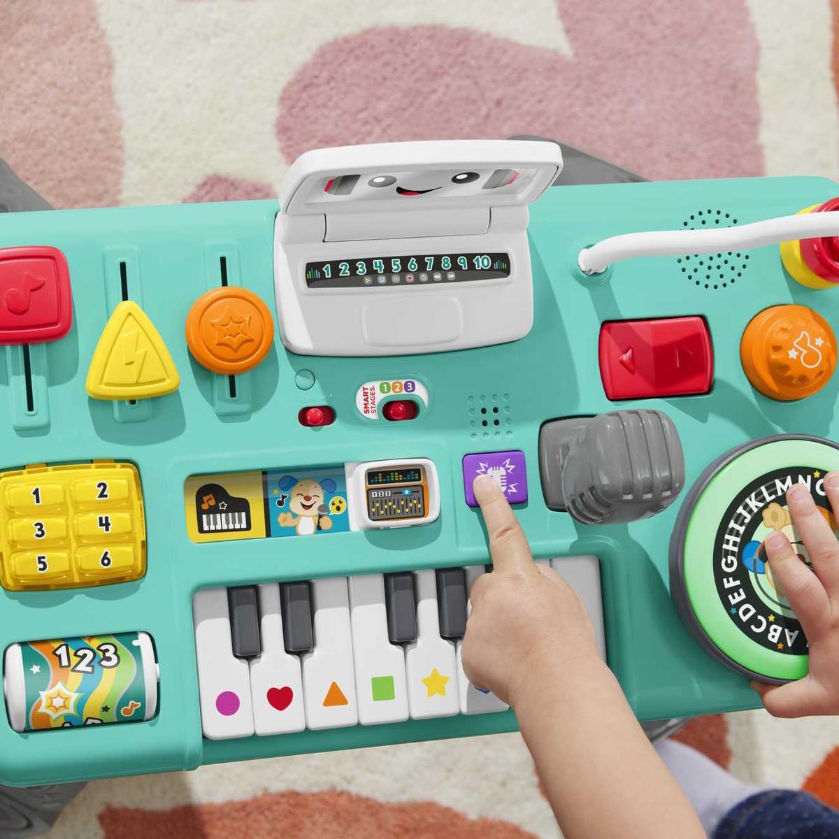 Mesa de mistura DJ musical com atividades, luzes e sons Fisher Price - Image 3