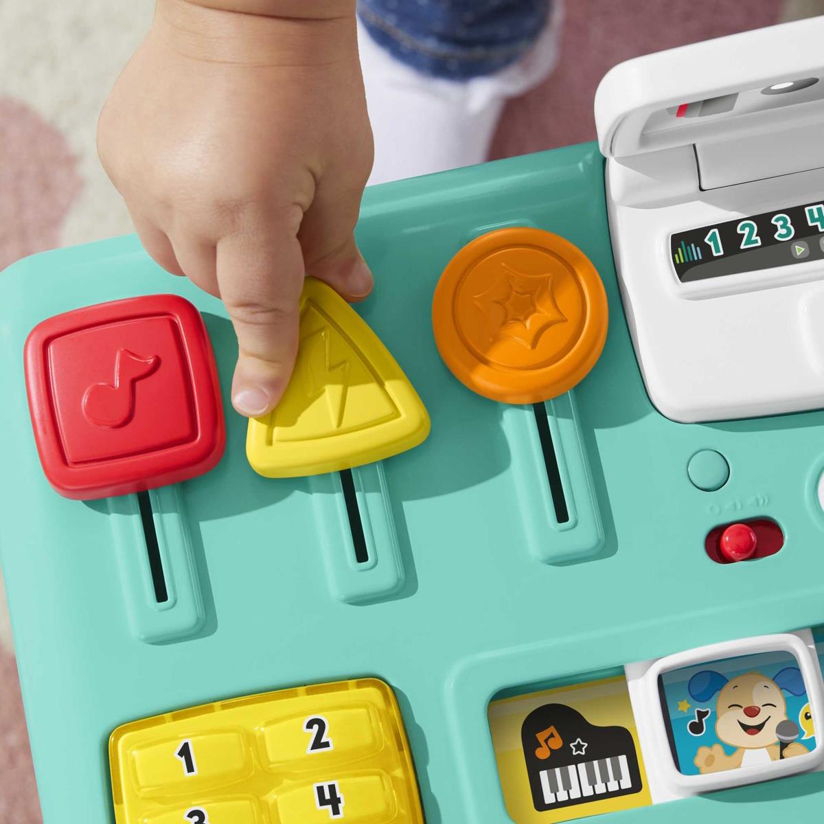 Mesa de mistura DJ musical com atividades, luzes e sons Fisher Price - Image 4