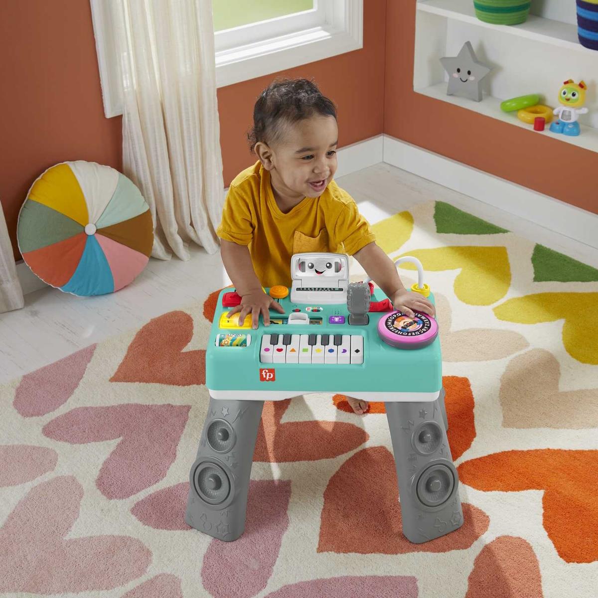 Mesa de mistura DJ musical com atividades, luzes e sons Fisher Price - Image 6